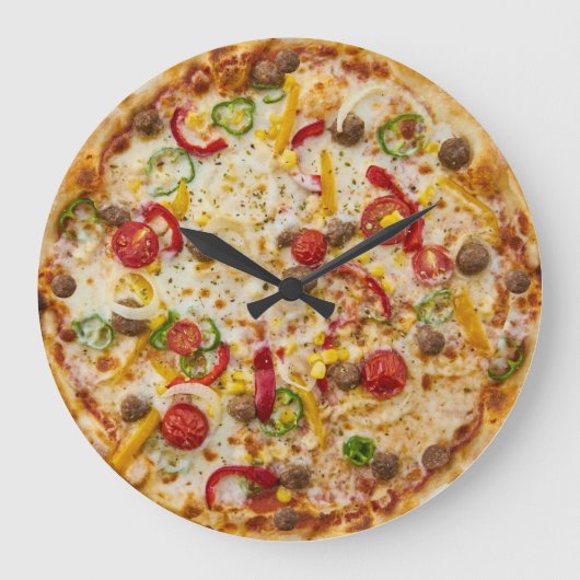 Pizza Wall Clock Grote Klok (Voorkant)
