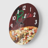 Pizza Wall Clock – Hot Fresh Pizza Kitchen Home De Grote Klok (Hoek)