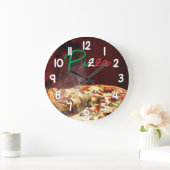 Pizza Wall Clock – Hot Fresh Pizza Kitchen Home De Grote Klok (Huis)
