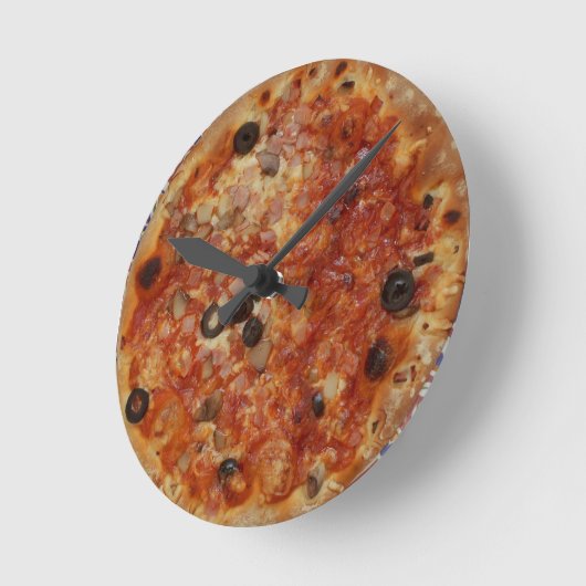 Pizza Wall Clock Ronde Klok (Hoek)