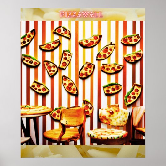Pizza Wall Fantasy Pizzeria Poster (Voorkant)