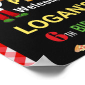 Pizza-welkomstfeest Italiaanse pizzeria-verjaardag Poster (Hoek)