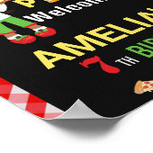 Pizza welkomstfeest Kleine chef-vrouw Poster (Hoek)