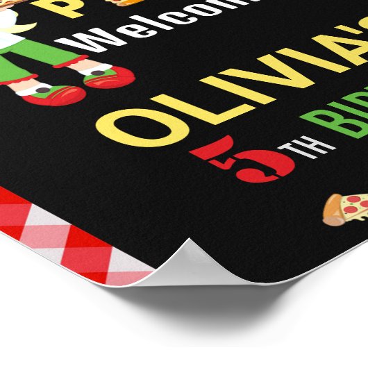 Pizza welkomstfeest Pizza kookfeest Poster (Hoek)