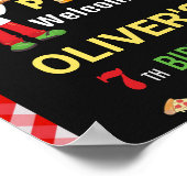 Pizza welkomstfeest poster van kleine jongen (Hoek)