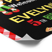 Pizza welkomstfeest Rode groene pizza Poster (Hoek)