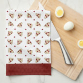 Pizza White Kitchen Towel Theedoek (Quarter Fold)