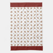 Pizza White Kitchen Towel Theedoek (Verticaal)
