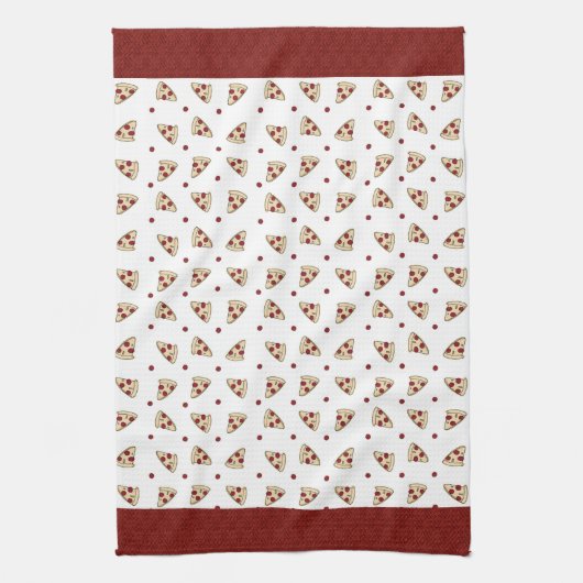 Pizza White Kitchen Towel Theedoek (Verticaal)