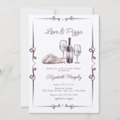 pizza | Wijn Vrijgezellenfeest Kaart (Voorkant)