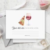 Pizza & Wine Bridal shower Date night ideas Informatiekaartje