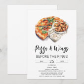 Pizza & Wings Before The Rings Uitnodiging (Voorkant / Achterkant)