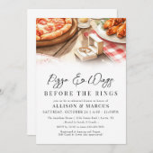 Pizza & Wings voor het diner van de repetitie Kaart (Voorkant / Achterkant)