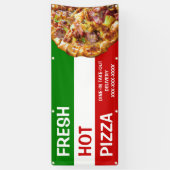 Pizza Winkel Italiaanse vlag Pizza Pic Larg person Spandoek (Verticaal)