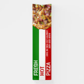 Pizza Winkel Italiaanse vlag Pizza Pic Larg person Spandoek (Verticaal)