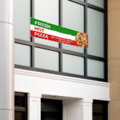 Pizza Winkel Italiaanse vlag Pizza Pic Larg person Spandoek (Buitenkant Gebouw)