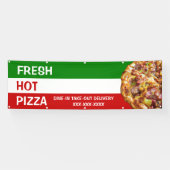 Pizza Winkel Italiaanse vlag Pizza Pic Larg person Spandoek (Horizontaal)