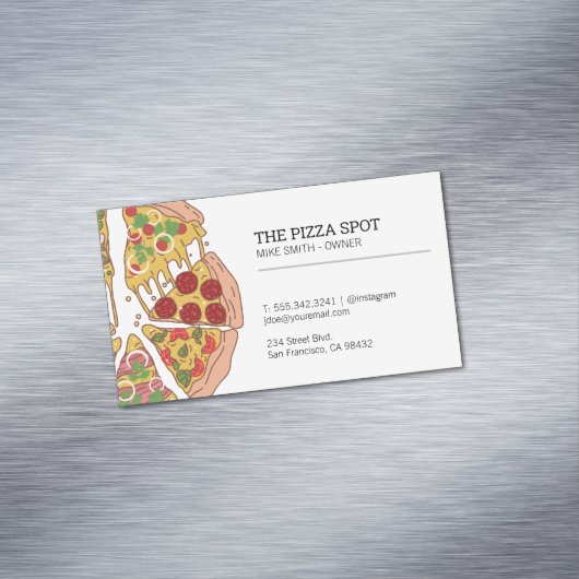 Pizza Winkel Magnetisch Visitekaartje (Voorbeeld)