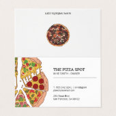Pizza Winkel Visitekaartje (Buitenkant ongevouwen)