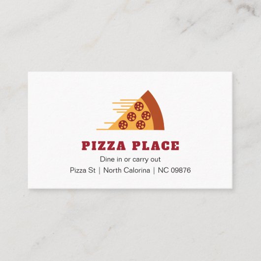 Pizza Winkel Visitekaartje (Voorkant)