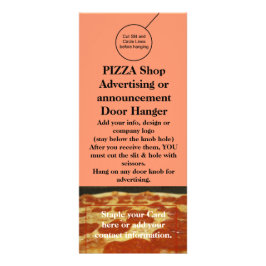 PIZZA Winkeldeur Hanger Brochure Flyer Hanger Reclamekaart