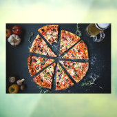 Pizza Winkelen Italiaanse Homemade Cheese Crust Raamsticker (Vel 3)