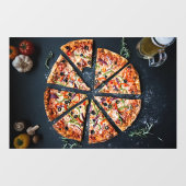 Pizza Winkelen Italiaanse Homemade Cheese Crust Raamsticker (Vel)