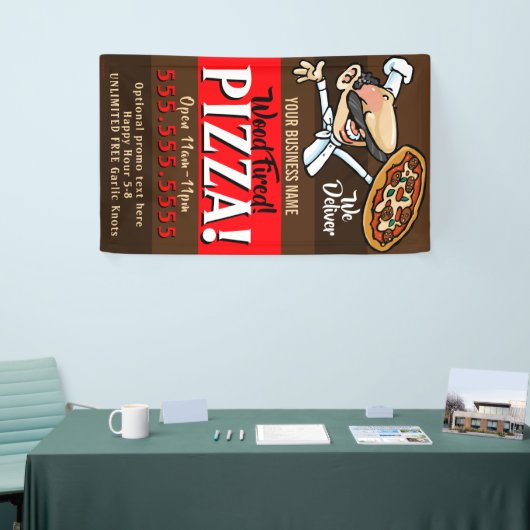 Pizza Winkelen Italiaanse promotiebanner  Spandoek (Beurs)