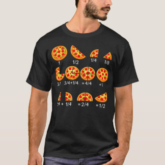 Pizza Wiskunde Breuk Terug naar School Leraar T-shirt