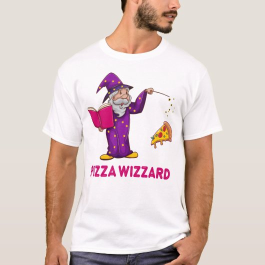 Pizza wizzard t-shirt (Voorkant)