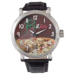 Pizza Wrist Watch – Hot Fresh Pizza Fun Timepiece Horloge