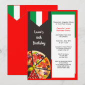 Pizza Your Way-uitnodiging Kaart (Voorkant / Achterkant)