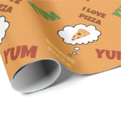 Pizza Yum Cadeaupapier (Rol Hoek)