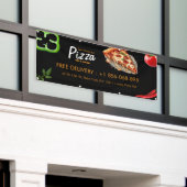 Pizza zaak aangepaste banner (Buitenkant Gebouw)