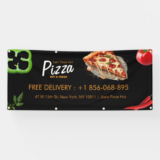 Pizza zaak aangepaste banner (Horizontaal)