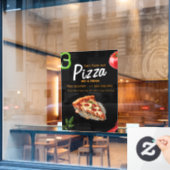 Pizza zaak aangepaste raamfolie raamsticker (Cafe Raam)