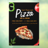 Pizza zaak aangepaste raamfolie raamsticker (Vel 3)