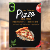 Pizza zaak aangepaste raamfolie raamsticker (Vel 2)