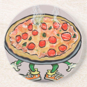 Pizza Zandsteen Onderzetter