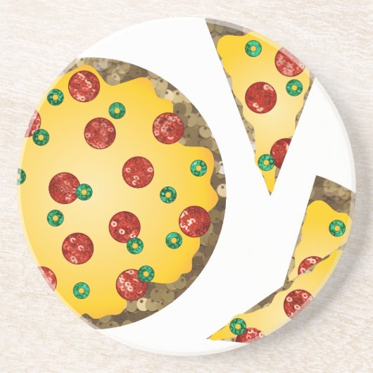 pizza zandsteen onderzetter (Voorkant)