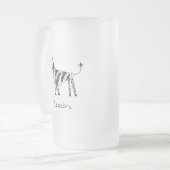 Pizza Zebra Cute Kinder Cartoon Matglas Bierpul (Voorkant links)