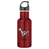 Pizza Zebra Cute Kinder Cartoon Waterfles (Voorkant)