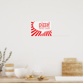 pizza! : zeepbel in de strip poster (Keuken)
