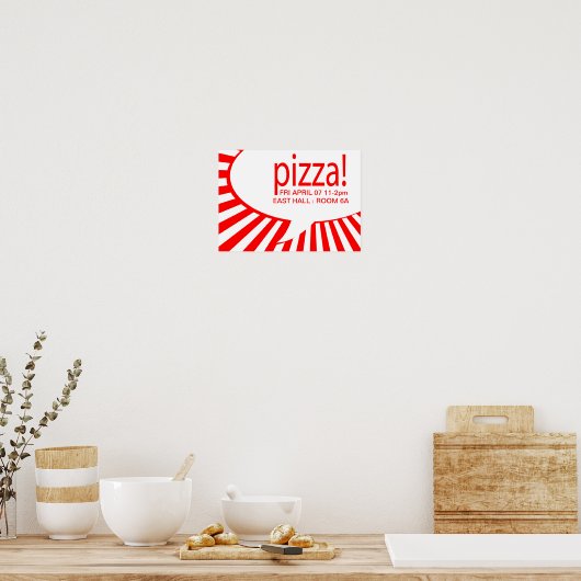 pizza! : zeepbel in de strip poster (Keuken)