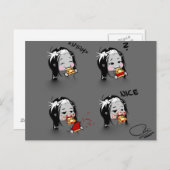 Pizza-Zeit. Briefkaart (Voorkant / Achterkant)