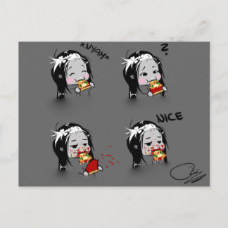 Pizza-Zeit. Briefkaart