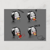 Pizza-Zeit. Briefkaart (Voorkant)