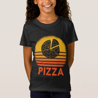 Pizza Zonsondergang Retro  Carb Lover Foodie Gift T-shirt