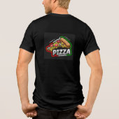 Pizza zwart T-shirt (Achterkant)
