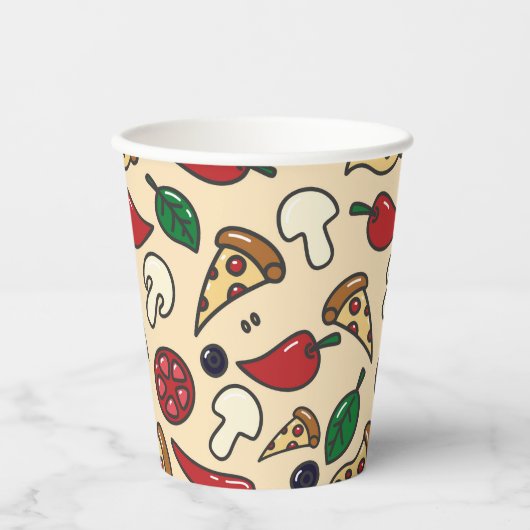 Pizzadag Papieren Bekers (Voorkant)